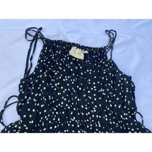 Anthropologie Maeve Finley Jumpsuit Polka Dot Wide Leg Sleeveless Size US 0/UK 4 - Picture 5 of 8